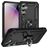 Mobigear Armor Ring Coque Samsung Galaxy S23 FE Coque arrière Rigide Anti-Chocs avec Anneau-Support - Noir