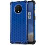 Mobigear Honeycomb Coque OnePlus 7T Coque arrière Rigide Anti-Chocs - Bleu