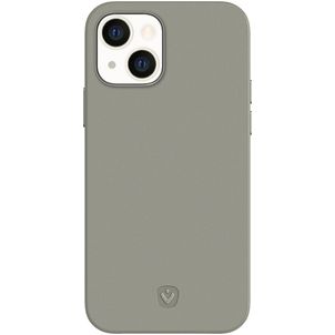 Valenta Snap Luxe Coque iPhone 13 Mini Coque arrière en Cuir Véritable - Gris