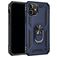 Mobigear Armor Ring Coque iPhone 12 Pro Coque arrière Rigide Anti-Chocs avec Anneau-Support - Bleu