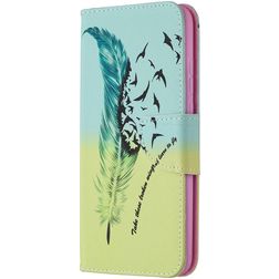 Mobigear Design Housse HONOR 9X Lite Etui Porte-Monnaie - La plume