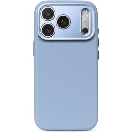 Decoded iPhone 18 Pro MagSafe Cuir véritable Coque arrière Antichoc - Sky Blue