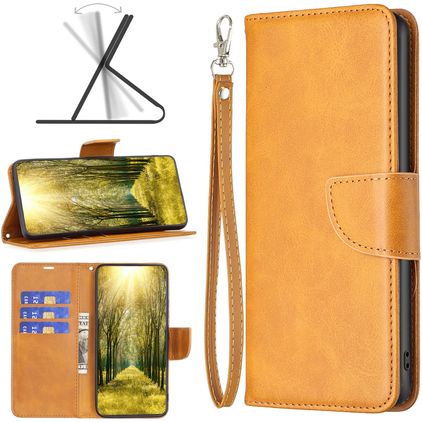 Mobigear Excellent Housse Motorola Moto E32 Etui Porte-Monnaie - Cognac