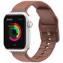 Mobigear Dashed Bracelet Silicone Apple Watch Fermeture boucle ardillon - 49/46/45/44 mm - Marron
