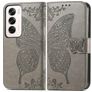 Mobigear Butterfly Housse OPPO Reno 12 Pro Etui Porte-Monnaie - Gris