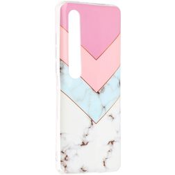 Mobigear Marble Coque Xiaomi Mi 10 Coque arrière en TPU Souple - Tricolore
