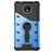 Mobigear Grip Stand Coque Motorola Moto C Plus Coque arrière Rigide Anti-Chocs avec Support Amovible - Bleu
