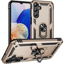 Mobigear Armor ring Samsung Galaxy A16 Plastique rigide Coque arrière Antichoc avec bague de maintien - Or