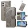 Mobigear Butterfly Housse Motorola Moto E13 Etui Porte-Monnaie - Gris