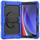 Mobigear SureGrip Xtreme Coque Samsung Galaxy Tab A9 Plus (2023) Coque arrière en Plastique rigide,Silicone + Bandoulière + Support Amovible - Bleu