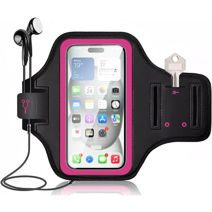 Mobigear Go Active Brassard Téléphone OPPO Find X2 Neo Brassard Coque de Sport en Neoprène - Rose