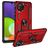 Mobigear Armor Ring Coque Samsung Galaxy A22 4G Coque arrière Rigide Anti-Chocs avec Anneau-Support - Rouge
