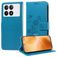 Mobigear Flowers Housse POCO X6 Pro Etui Porte-Monnaie - Bleu