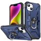 Mobigear Armor Ring Coque iPhone 14 Coque arrière Rigide Anti-Chocs avec Anneau-Support - Bleu