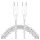 Mobigear 100W - Câble USB-C vers USB-C 3 mètres - Blanc