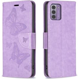 Mobigear Butterfly Housse Nokia G42 Etui Porte-Monnaie - Violet