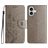 Mobigear Flowers Housse iPhone 16 Etui Porte-Monnaie - Gris