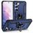Mobigear Armor Ring Coque Samsung Galaxy S23 Plus Coque arrière Rigide Anti-Chocs avec Anneau-Support - Bleu