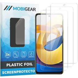 Mobigear POCO X4 Pro 5G Protection d'écran Film - Compatible coque (Lot de 3)