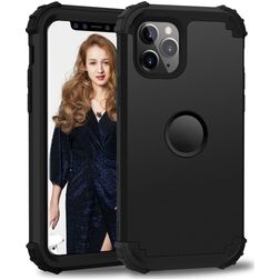 Mobigear Ultra Tough Coque iPhone 11 Pro Max Coque arrière Rigide Anti-Chocs - Noir