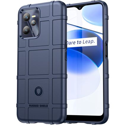 Mobigear Rugged Shield Coque Realme C35 Coque arrière en TPU Souple Anti-Chocs - Bleu