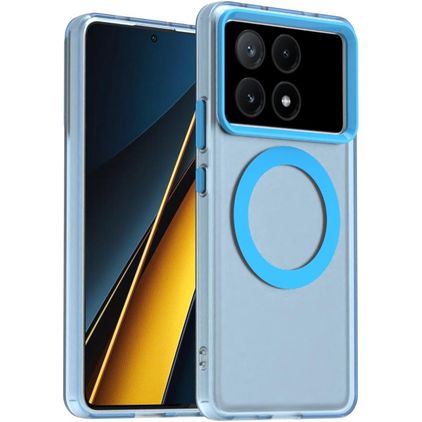 Mobigear Shockproof Coque POCO X6 Pro MagSafe Coque arrière Rigide - Bleu