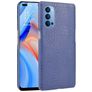Mobigear Croco Coque OPPO Reno 4 Coque arrière Rigide - Bleu