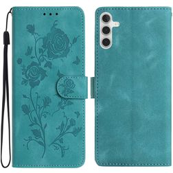 Mobigear Flowers Housse Samsung Galaxy A17 Etui Porte-Monnaie - Vert
