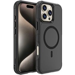 Mobigear Traveller Coque iPhone 16 Pro Max MagSafe Coque arrière Rigide Anti-Chocs - Noir