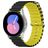 Mobigear Ocean Bracelet Silicone Smartwatch Fermeture boucle ardillon - Connexion universelle de 20 mm - Noir / Jaune