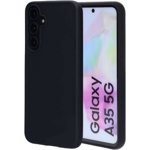 Mobiparts Coque Samsung Galaxy A35 Coque arrière en Silicone - Noir