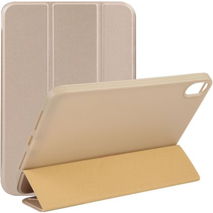 Mobigear Tri-Fold Gel Coque iPad Mini 7 (2024) Etui en TPU,Similicuir - Or
