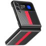 Mobigear Racing Coque Samsung Galaxy Z Flip 3 Coque arrière Rigide - Noir / Rouge