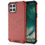 Mobigear Honeycomb iPhone 12 Pro Max Plastique rigide Coque arrière Antichoc - Rouge