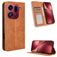 Mobigear Sensation Housse OPPO Find X9 Pro Etui Porte-Monnaie - Marron