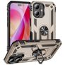 Mobigear Armor Ring Coque iPhone 16 Coque arrière Rigide Anti-Chocs avec Anneau-Support - Or