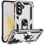 Mobigear Armor ring Samsung Galaxy A57 Plastique rigide Coque arrière Antichoc avec bague de maintien - Argent