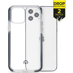Mobilize Shatterproof Coque iPhone 12 Coque arrière Rigide Anti-Chocs - Transparent / Noir