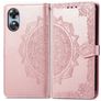 Mobigear Mandala Housse OPPO A17 Etui Porte-Monnaie - Rose doré