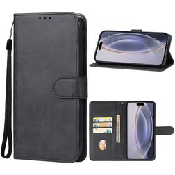 Mobigear Wallet Housse iPhone 16 Pro Etui Porte-Monnaie - Noir