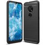 Mobigear Brushed Slim Coque Nokia 7.2 Coque arrière en TPU Souple - Noir