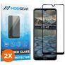Mobigear Premium Nokia 2.4 Verre trempé Protection d'écran - Compatible Coque - Noir (Lot de 2)