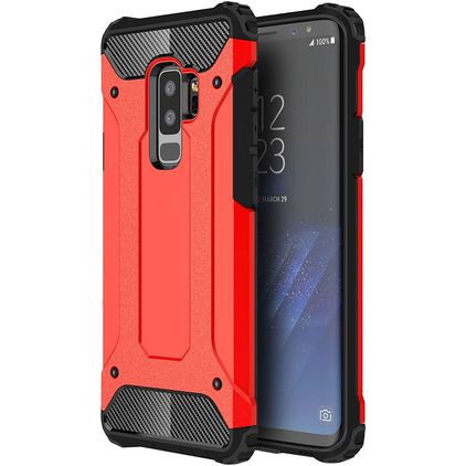 Mobigear Outdoor Coque Samsung Galaxy S9 Plus Coque arrière Rigide Anti-Chocs - Rouge