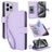 Mobigear Wallet Housse iPhone 15 Pro Etui Porte-Monnaie - Violet