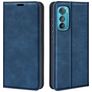 Mobigear Retro Slim Housse Motorola Edge 30 Etui Porte-Monnaie - Bleu