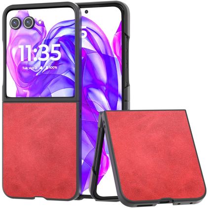 Mobigear Excellent Coque Motorola Razr 50 Ultra Coque arrière Rigide - Rouge