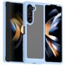 Mobigear Crystal Coque Samsung Galaxy Z Fold 5 Coque arrière Rigide - Transparent / Bleu