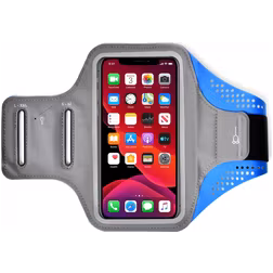 Mobigear Easy Fit Brassard Téléphone Huawei Y6s Brassard Coque de Sport en Neoprène - Bleu