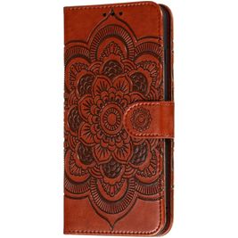 Mobigear Mandala Housse Motorola Moto E6s (2020) Etui Porte-Monnaie - Marron