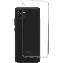 Mobiparts Classic Coque Transparente Samsung Galaxy A03 Coque arrière en TPU Souple - Transparent